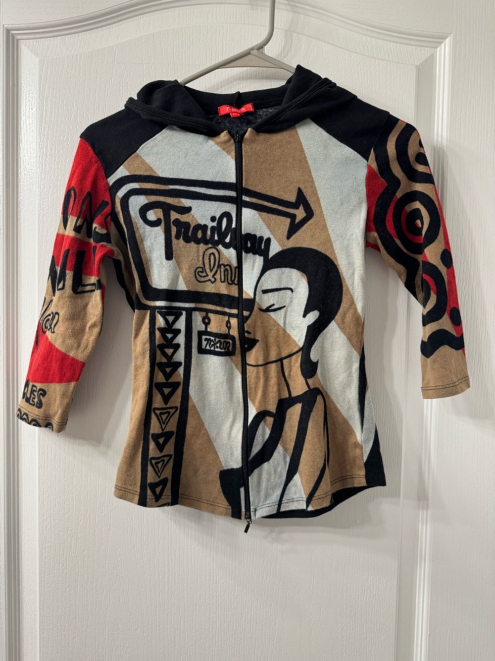 noun paris - Vintage Graphic Zip Hoodie Cardigan